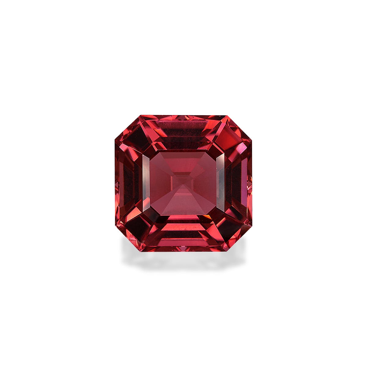 Pink Tourmaline Square Asscher Cut Rosewood Pink