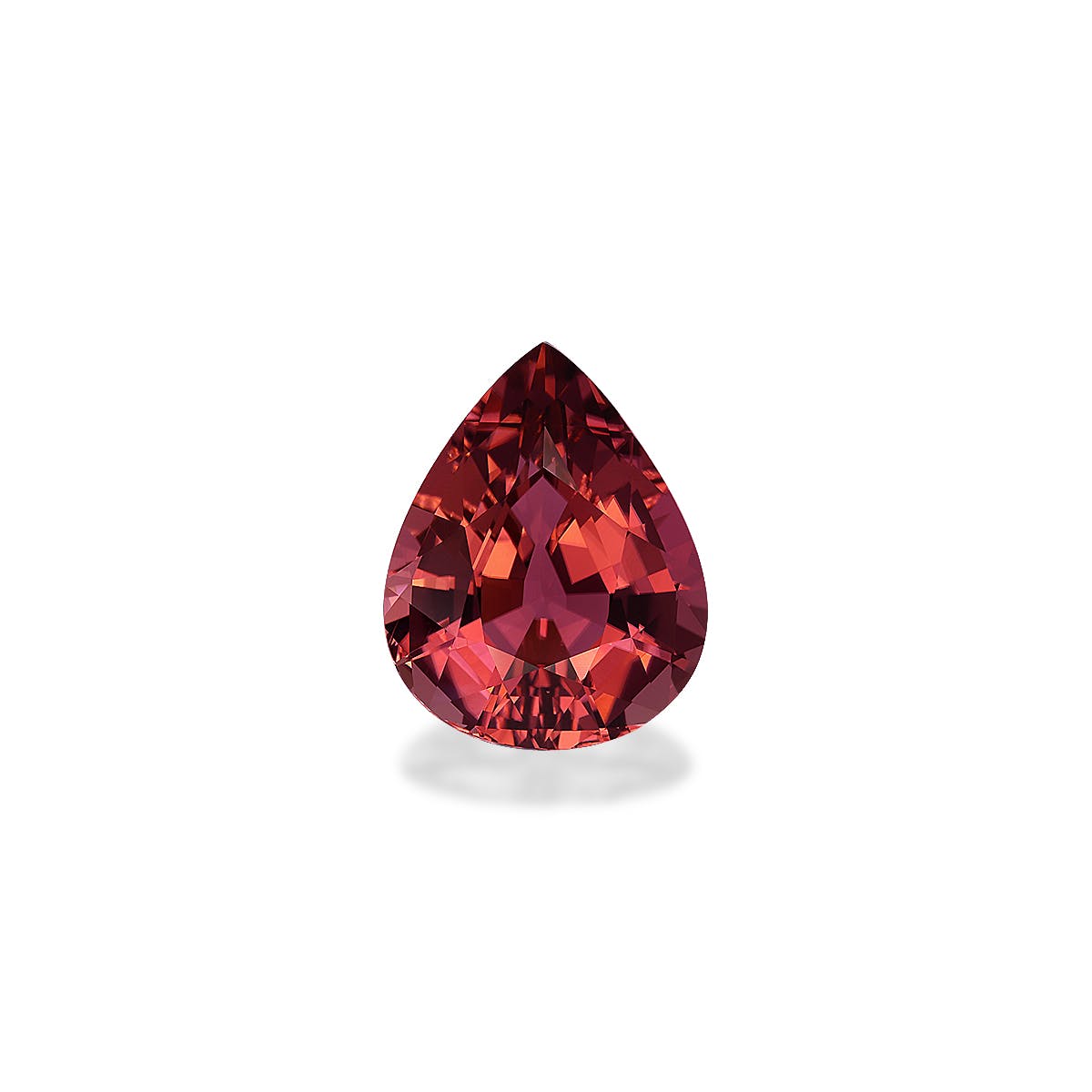 Pink Tourmaline Pear Fine Step Cut Rosewood Pink