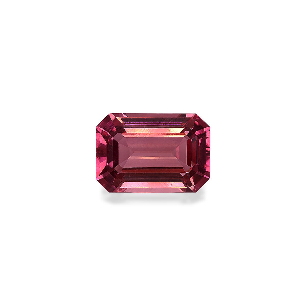 Pink Tourmaline Rectangular Emerald Cut Rosewood Pink