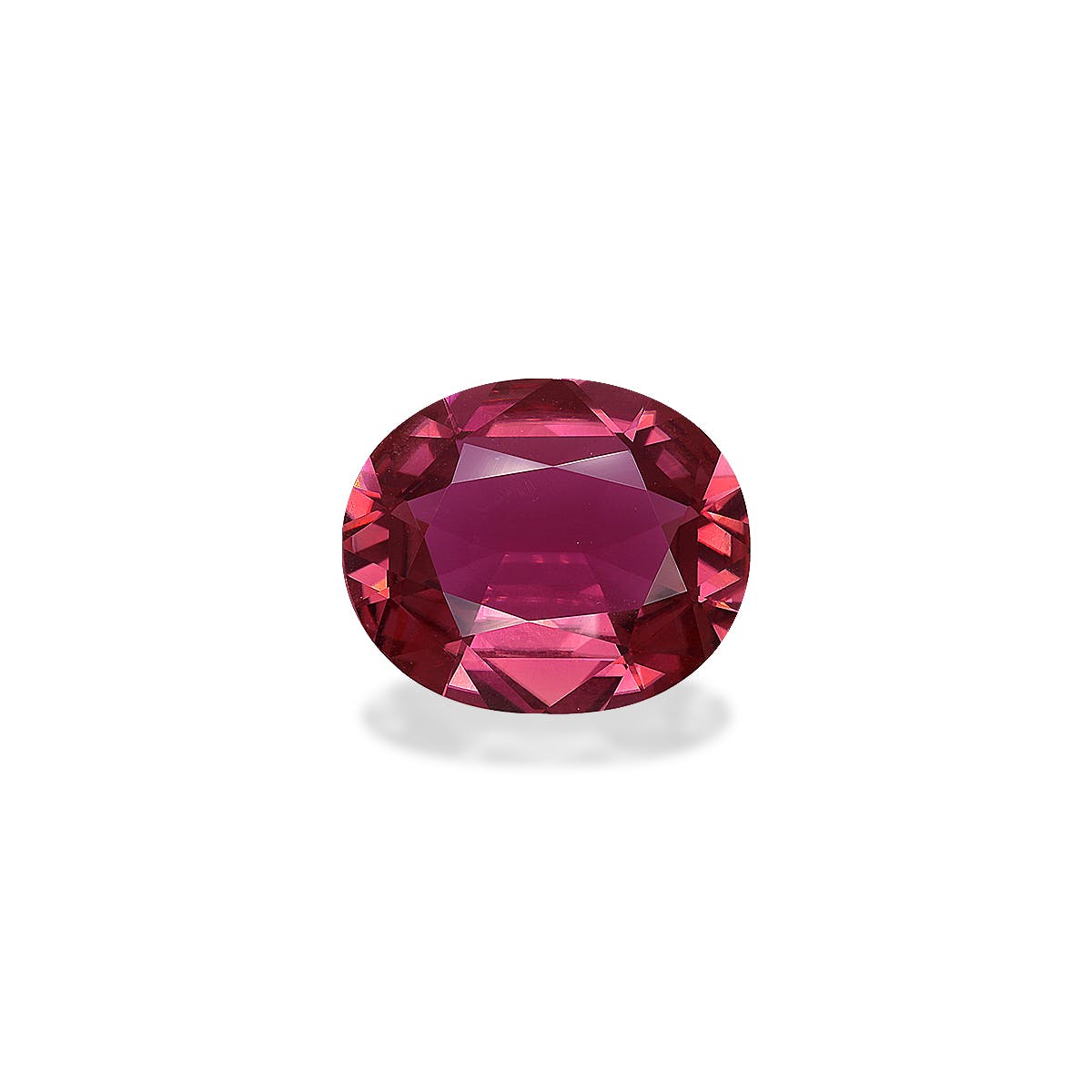 Pink Tourmaline Oval Fine Step Cut Rosewood Pink