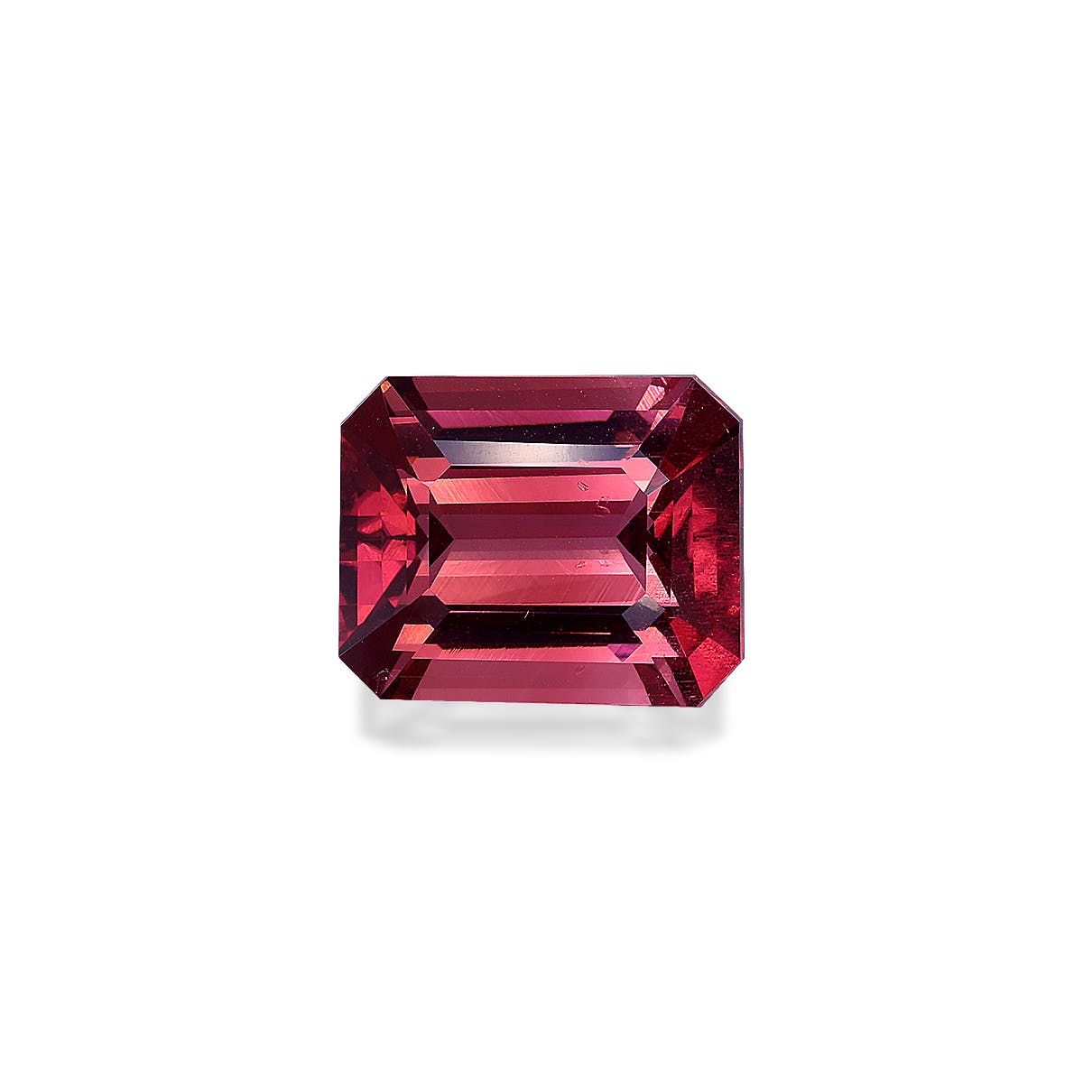 Pink Tourmaline Rectangular Emerald Cut Rosewood Pink