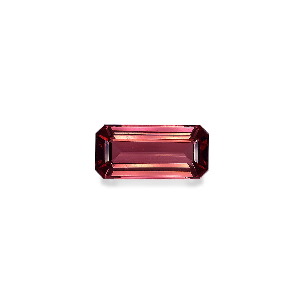 Pink Tourmaline Rectangular Emerald Cut Rosewood Pink