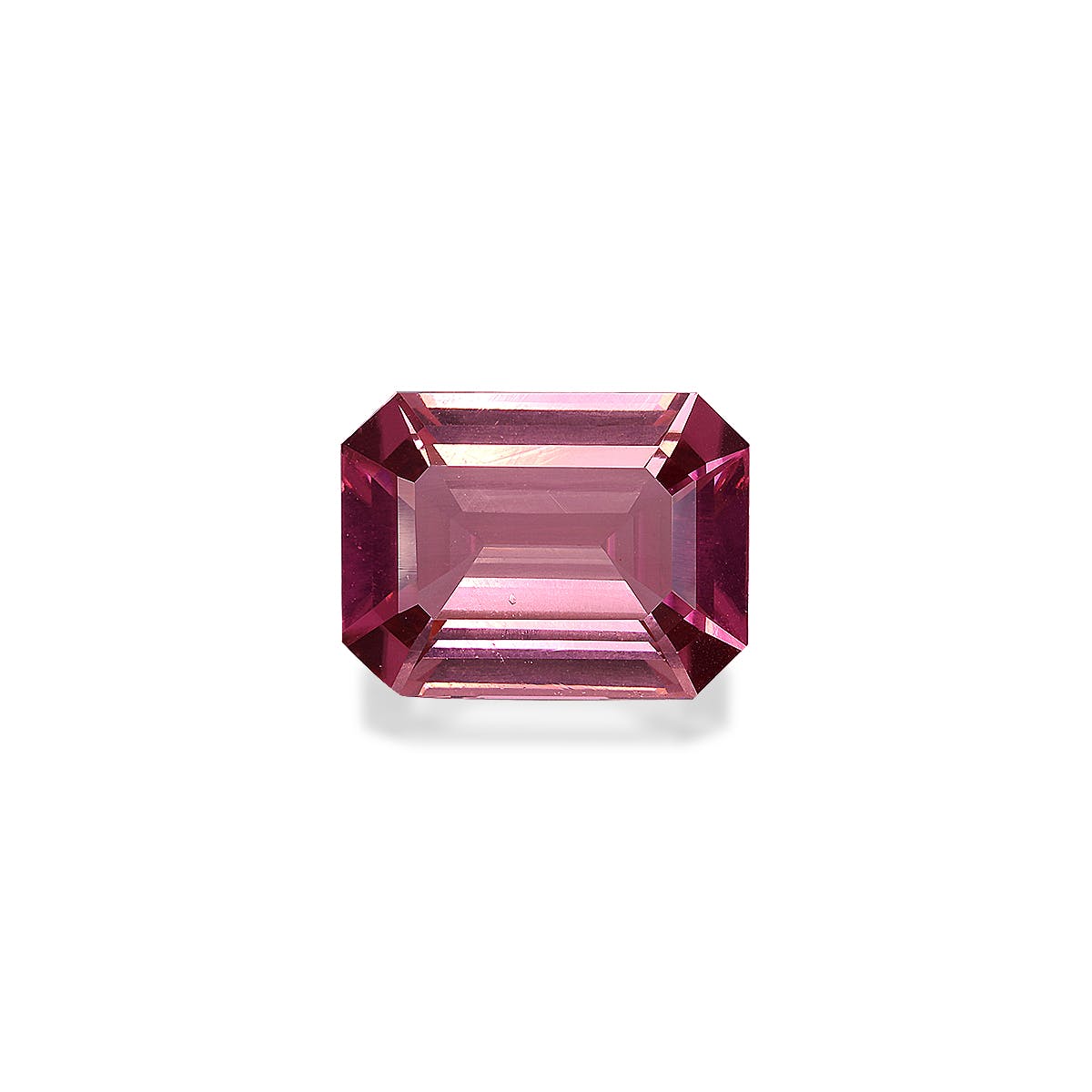 Pink Tourmaline Rectangular Emerald Cut Fuscia Pink