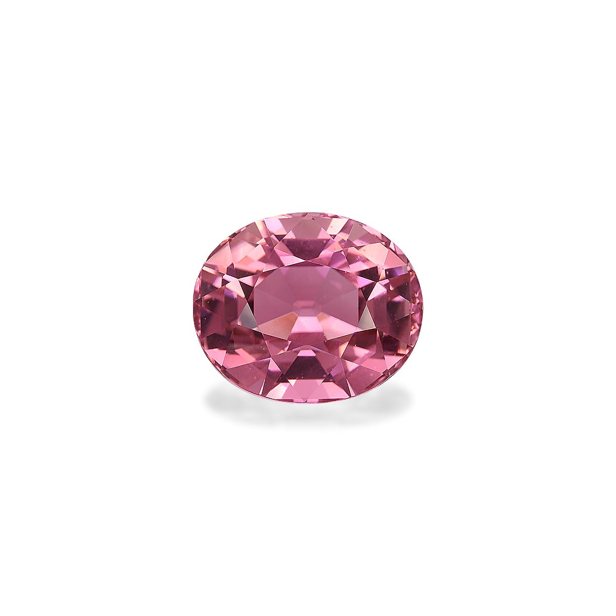 Pink Tourmaline Oval Fine Step Cut Flamingo Pink