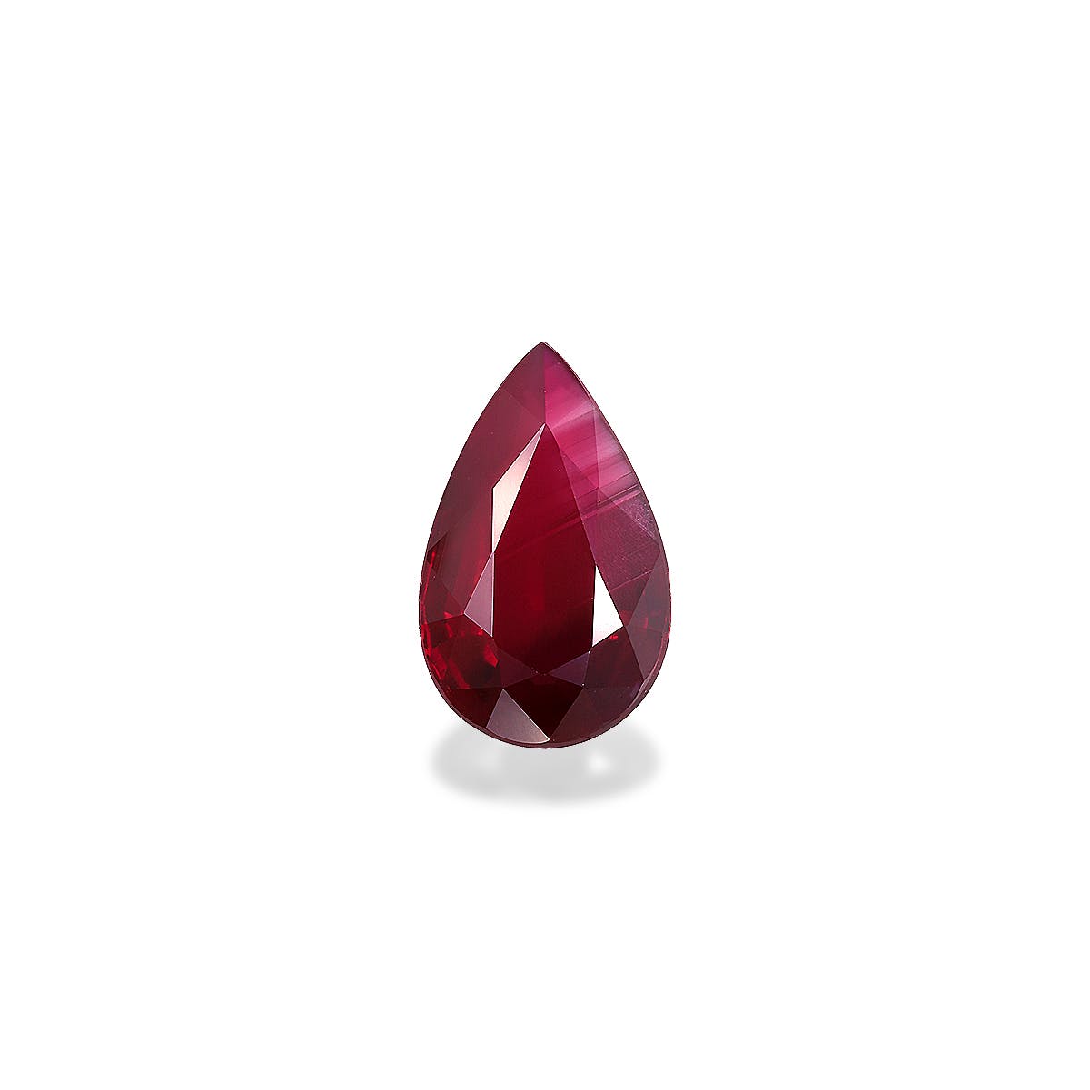 Mozambique Ruby Pear Fine Step Cut Red