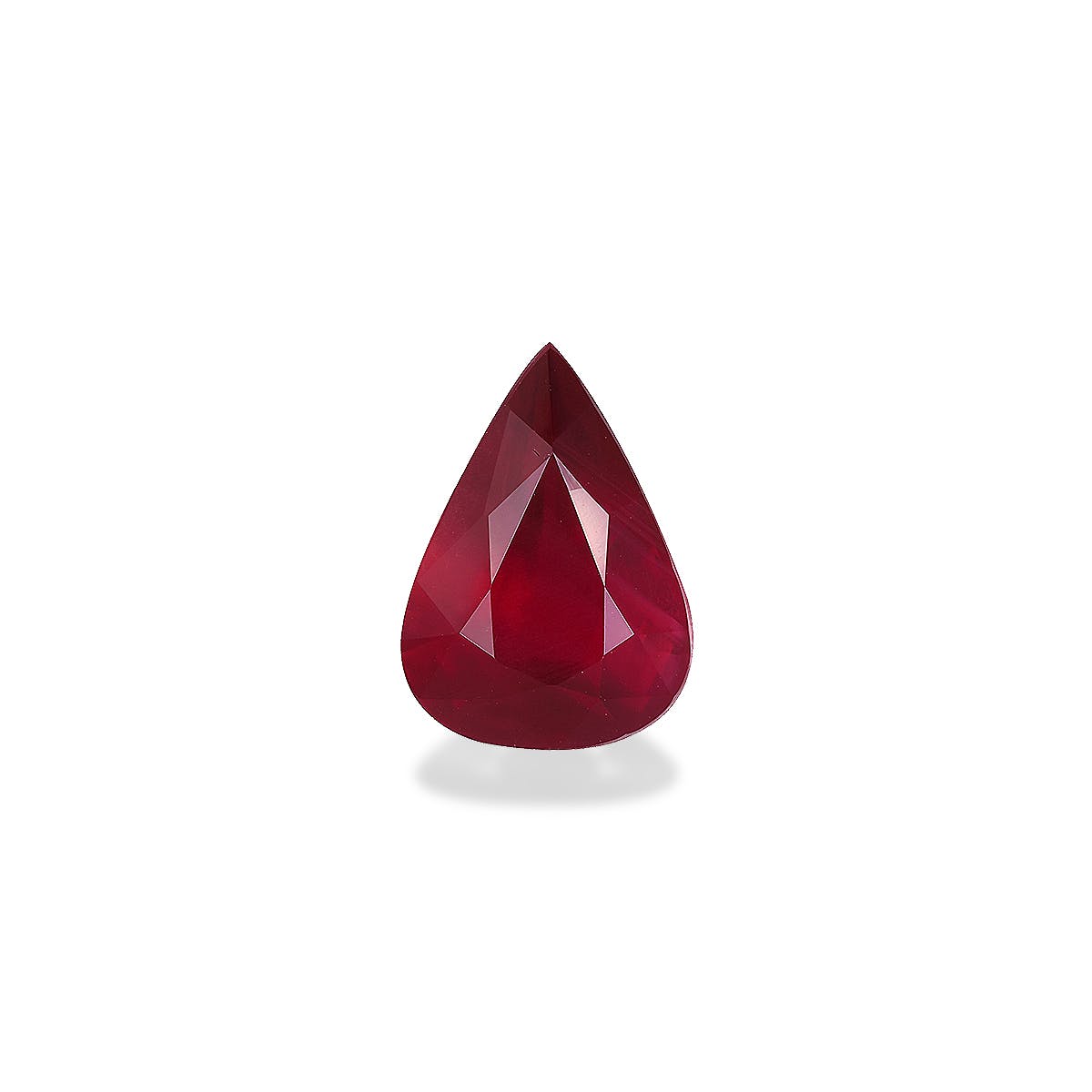 Mozambique Ruby Pear Fine Step Cut Red