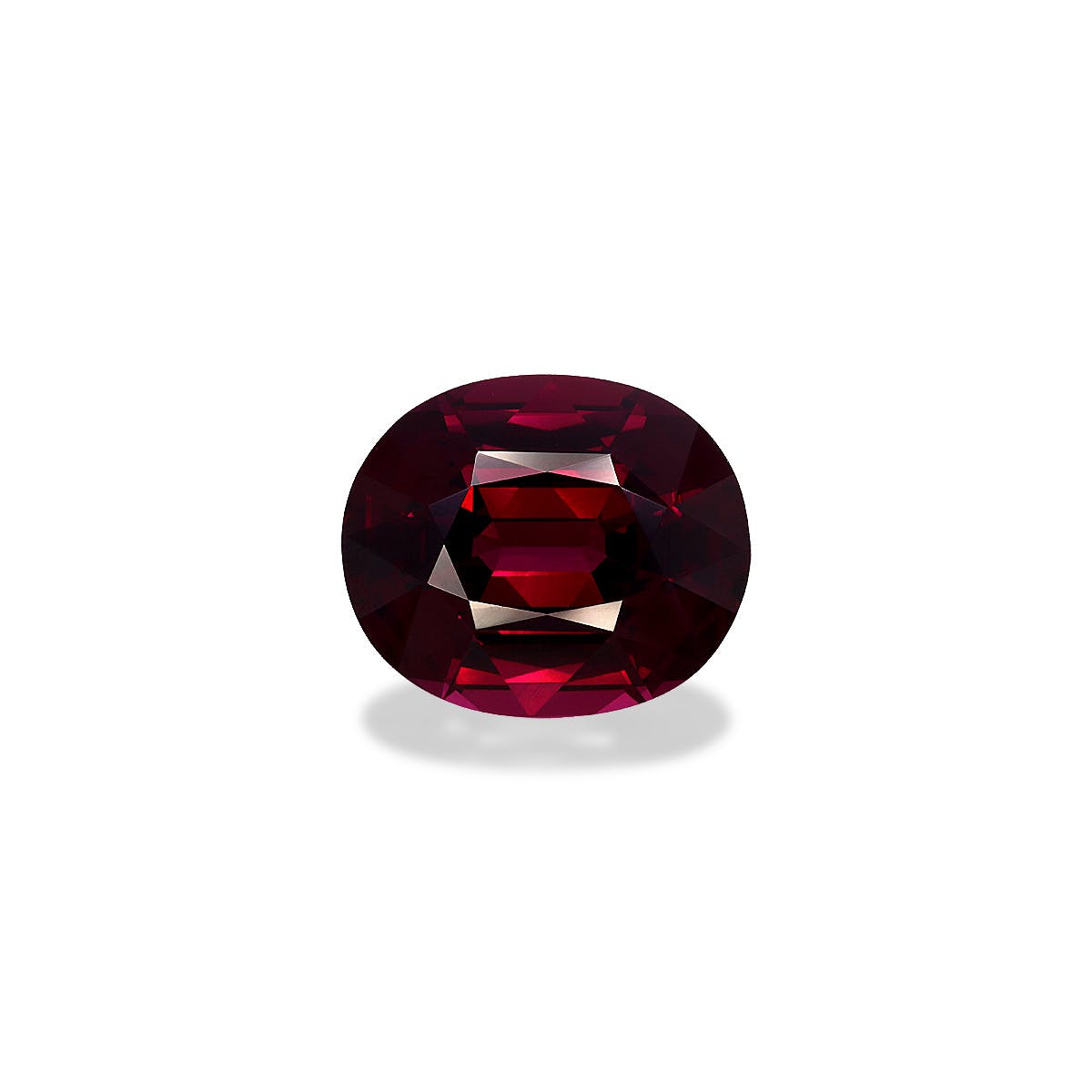 Rhodolite Oval Fine Step Cut Red