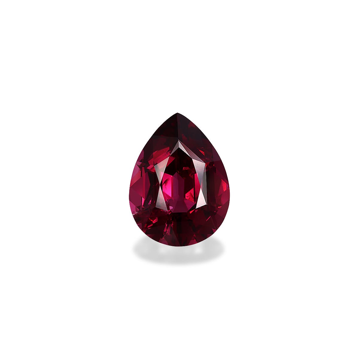 Rhodolite Pear Fine Step Cut Red