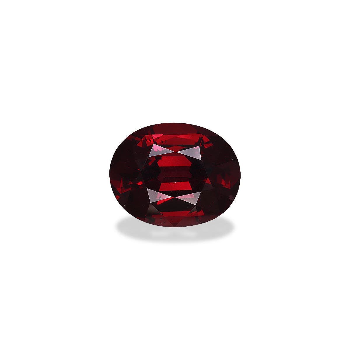 Rhodolite Oval Fine Step Cut Red