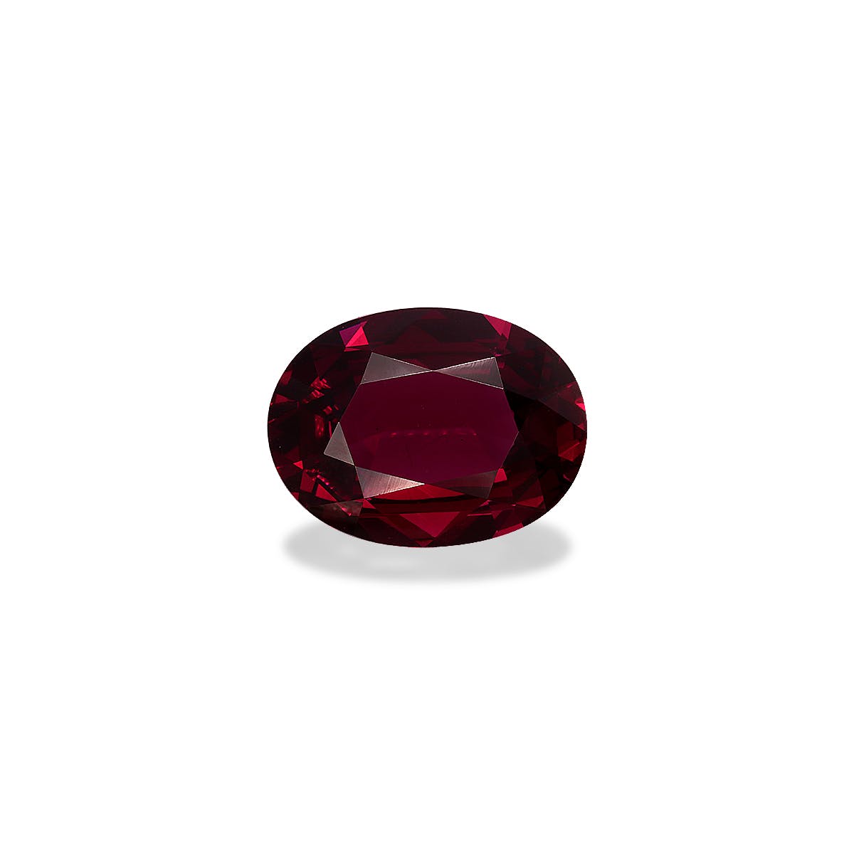 Rhodolite Oval Fine Step Cut Red