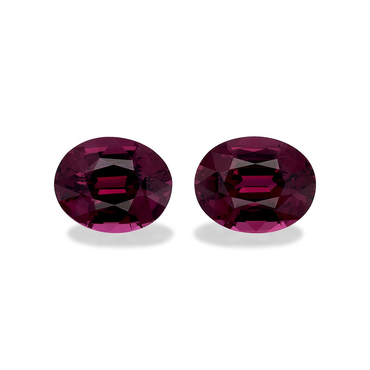 Rhodolite Oval Fine Step Cut Red