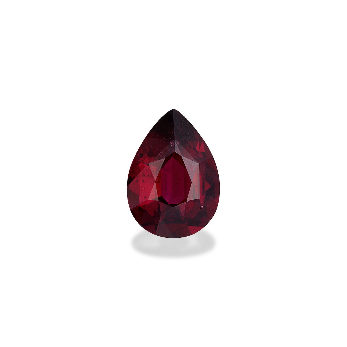 Rhodolite Pear Fine Step Cut Red