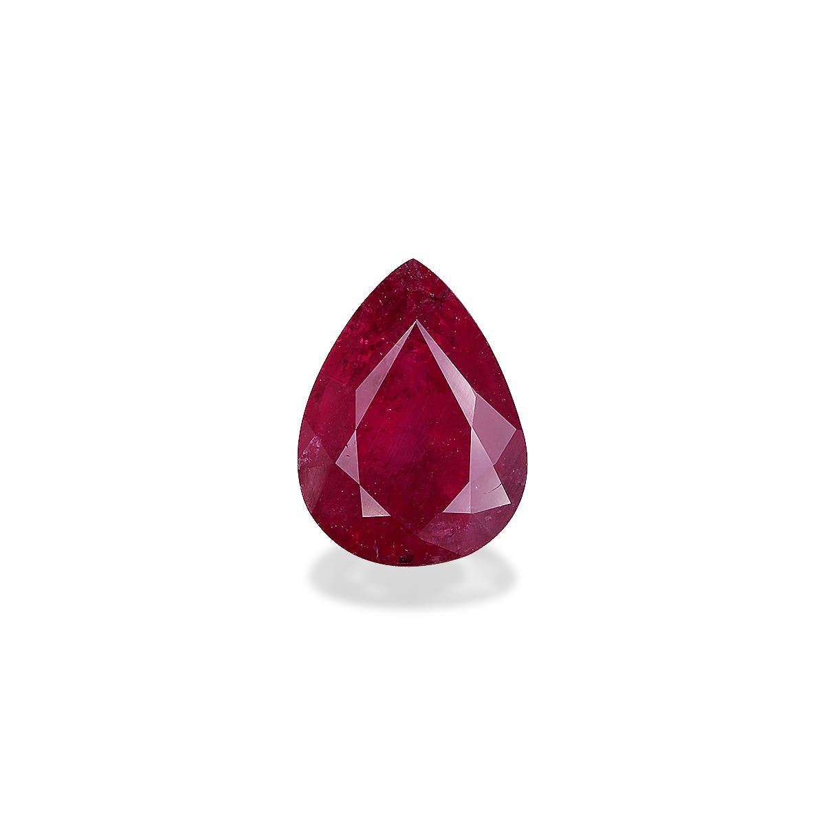 Rubellite Tourmaline Pear Fine Step Cut Red