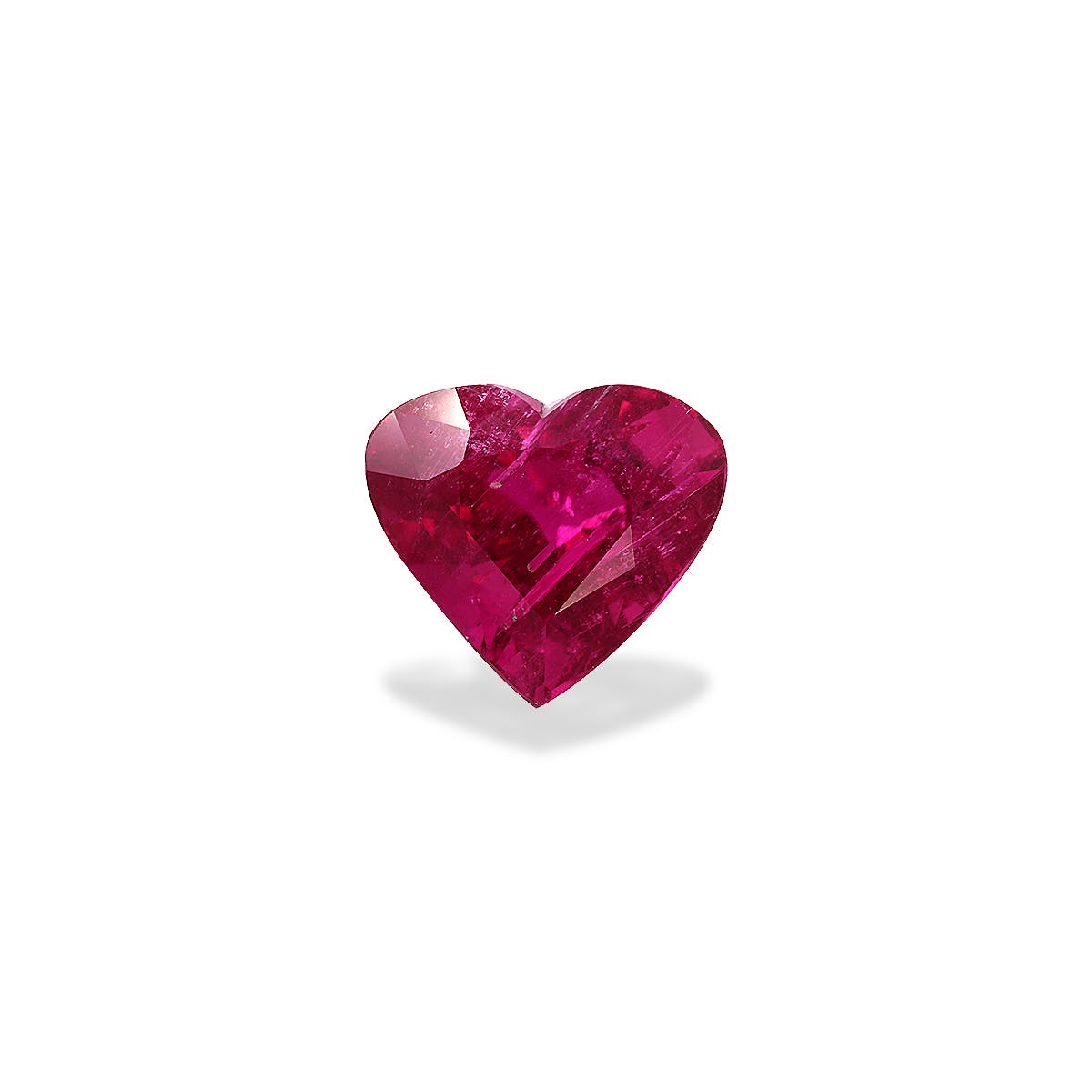 Rubellite Tourmaline Heart Fine Step Cut Pink