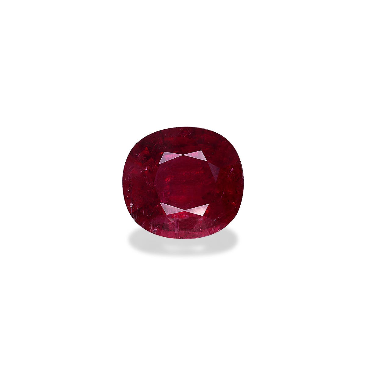 Rubellite Tourmaline Cushion Fine Step Cut Scarlet Red