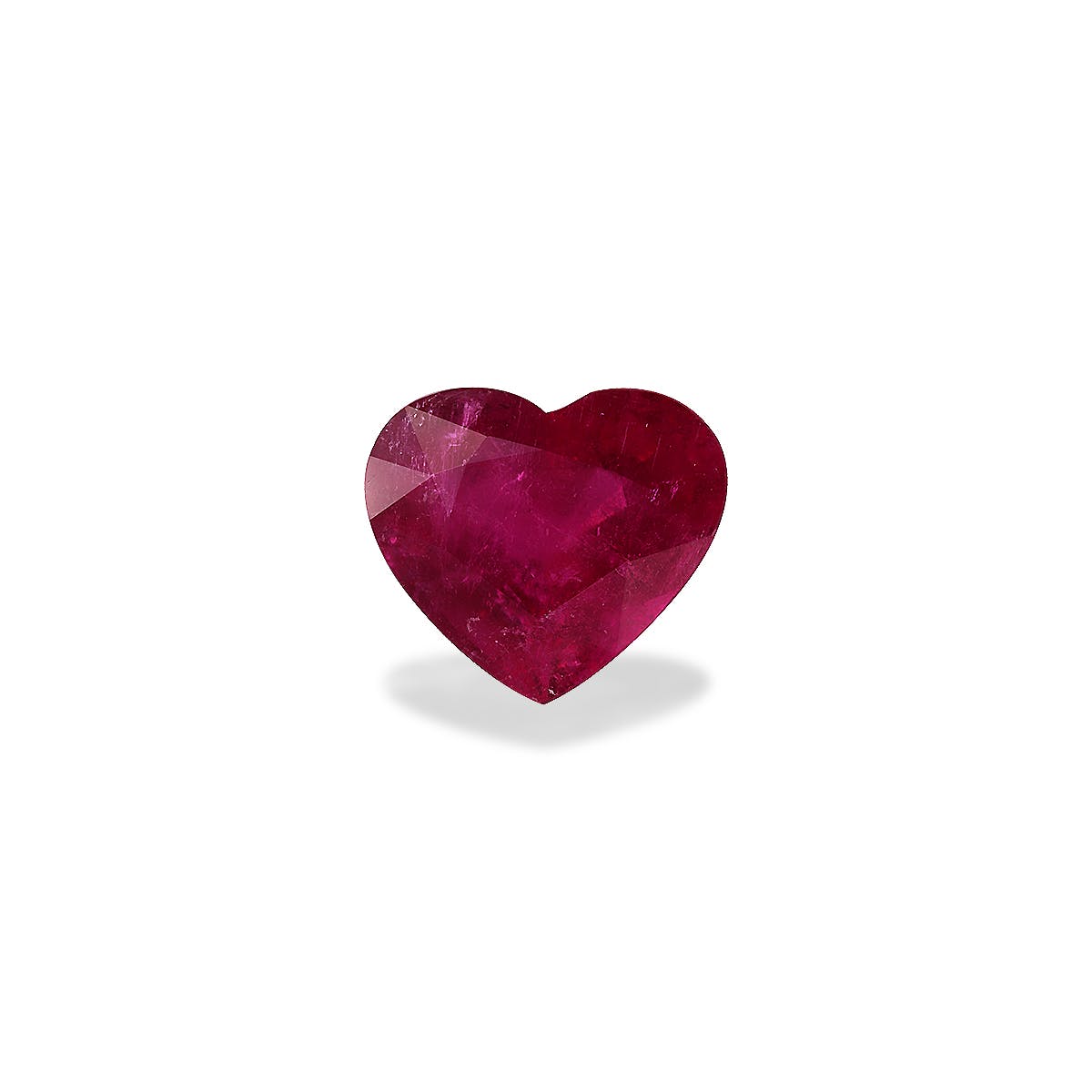 Rubellite Tourmaline Heart Fine Step Cut Rose Red