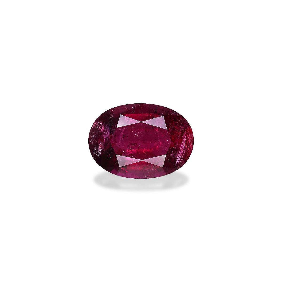 Rubellite Tourmaline Oval Fine Step Cut Red