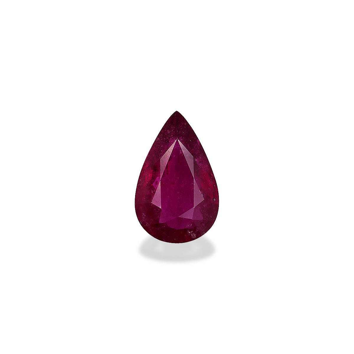 Rubellite Tourmaline Pear Fine Step Cut Red