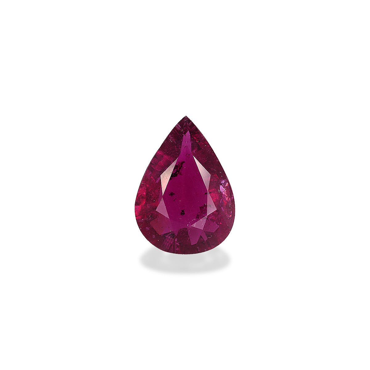 Rubellite Tourmaline Pear Fine Step Cut Rose Red