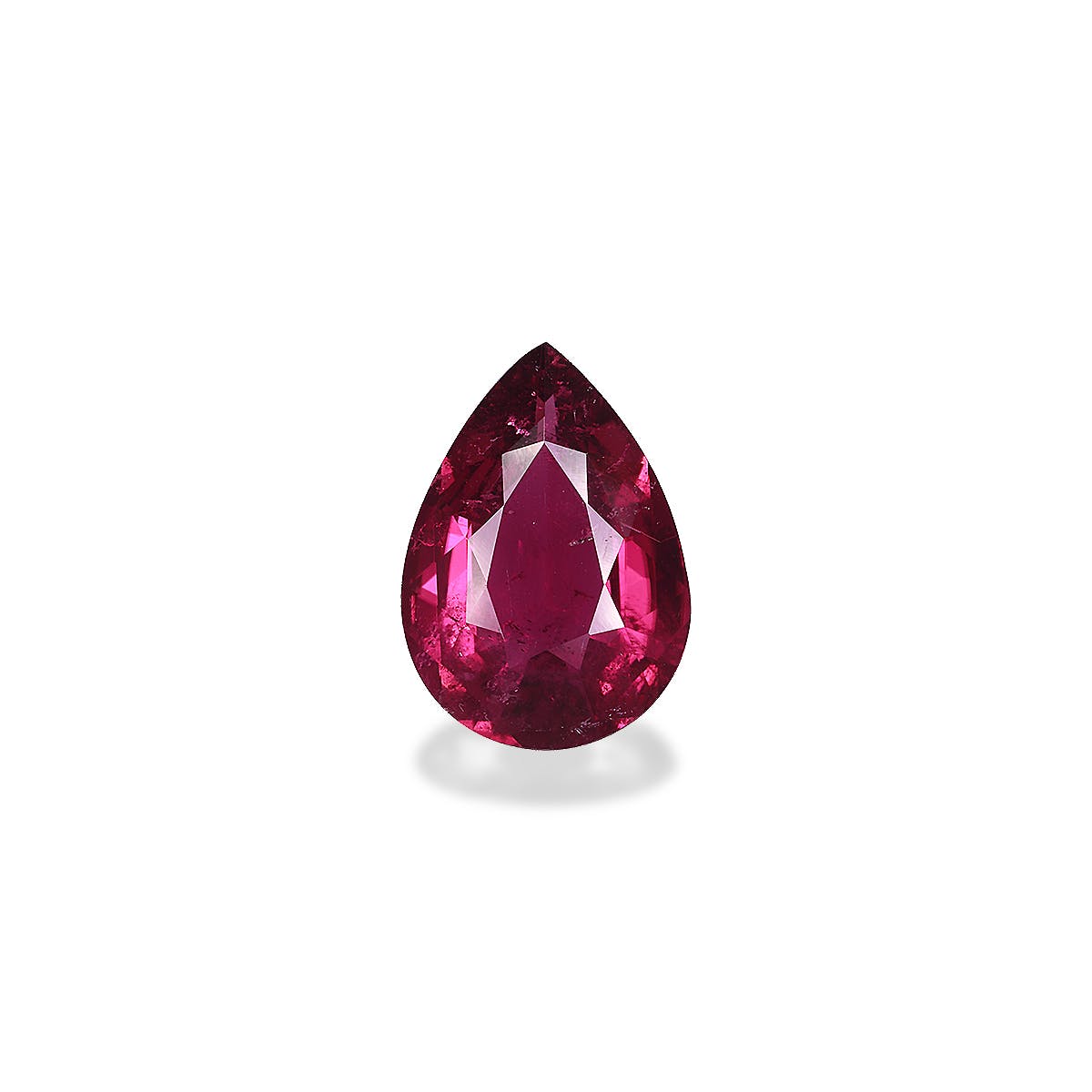 Rubellite Tourmaline Pear Fine Step Cut Pink