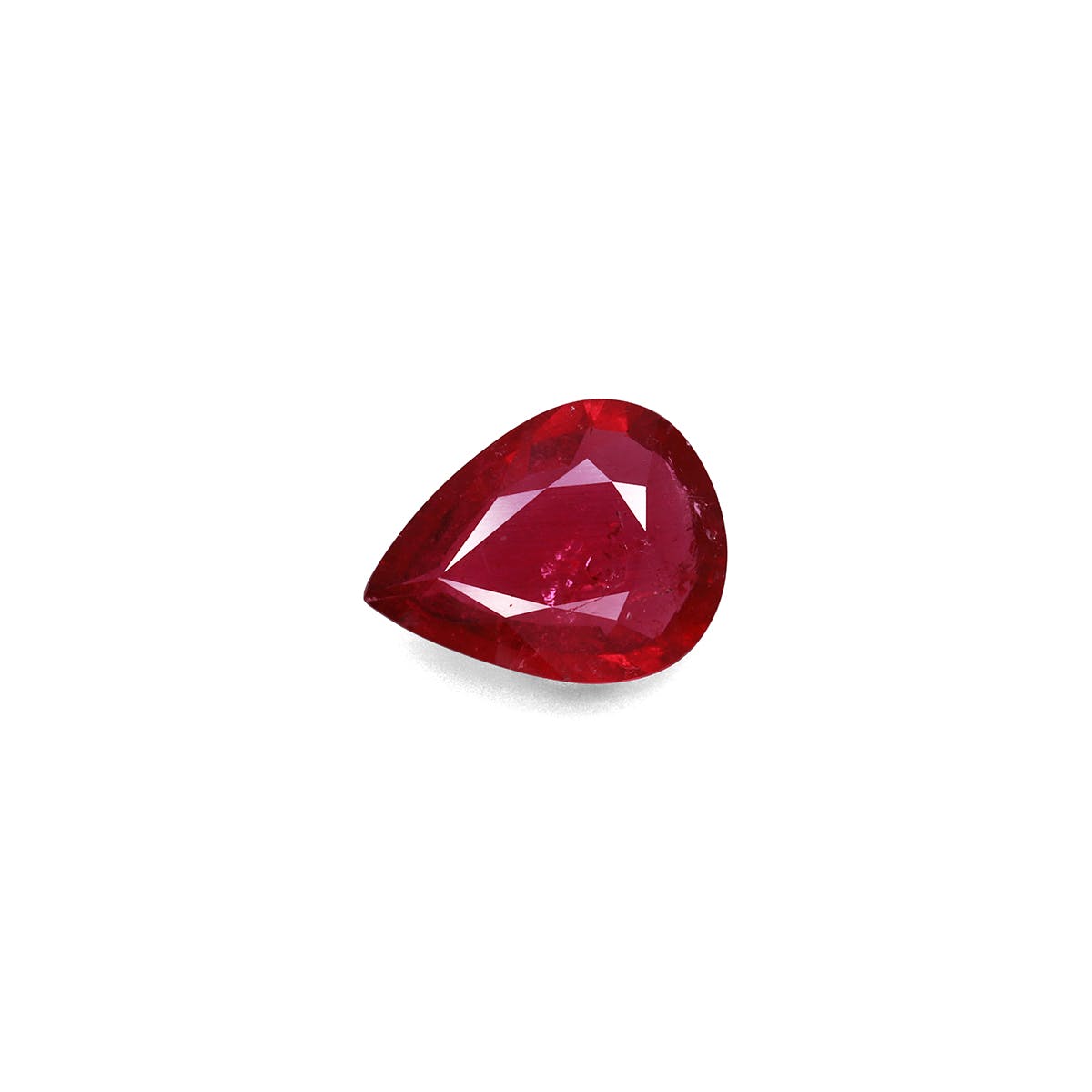 Rubellite Tourmaline Pear Fine Step Cut Red