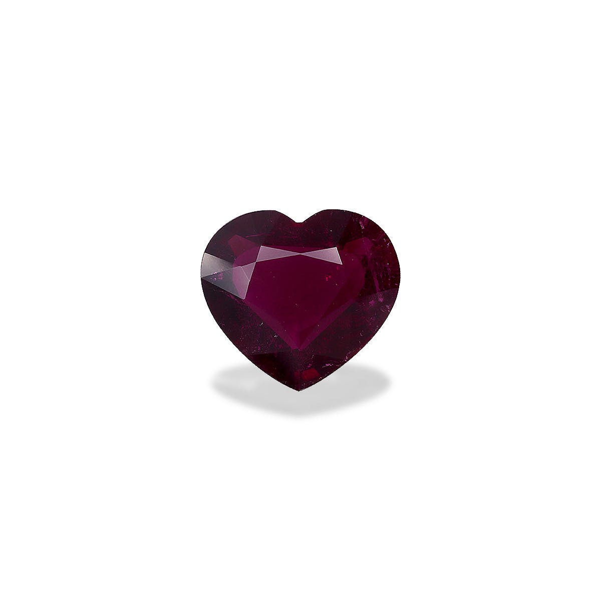 Rubellite Tourmaline Heart Fine Step Cut Scarlet Red