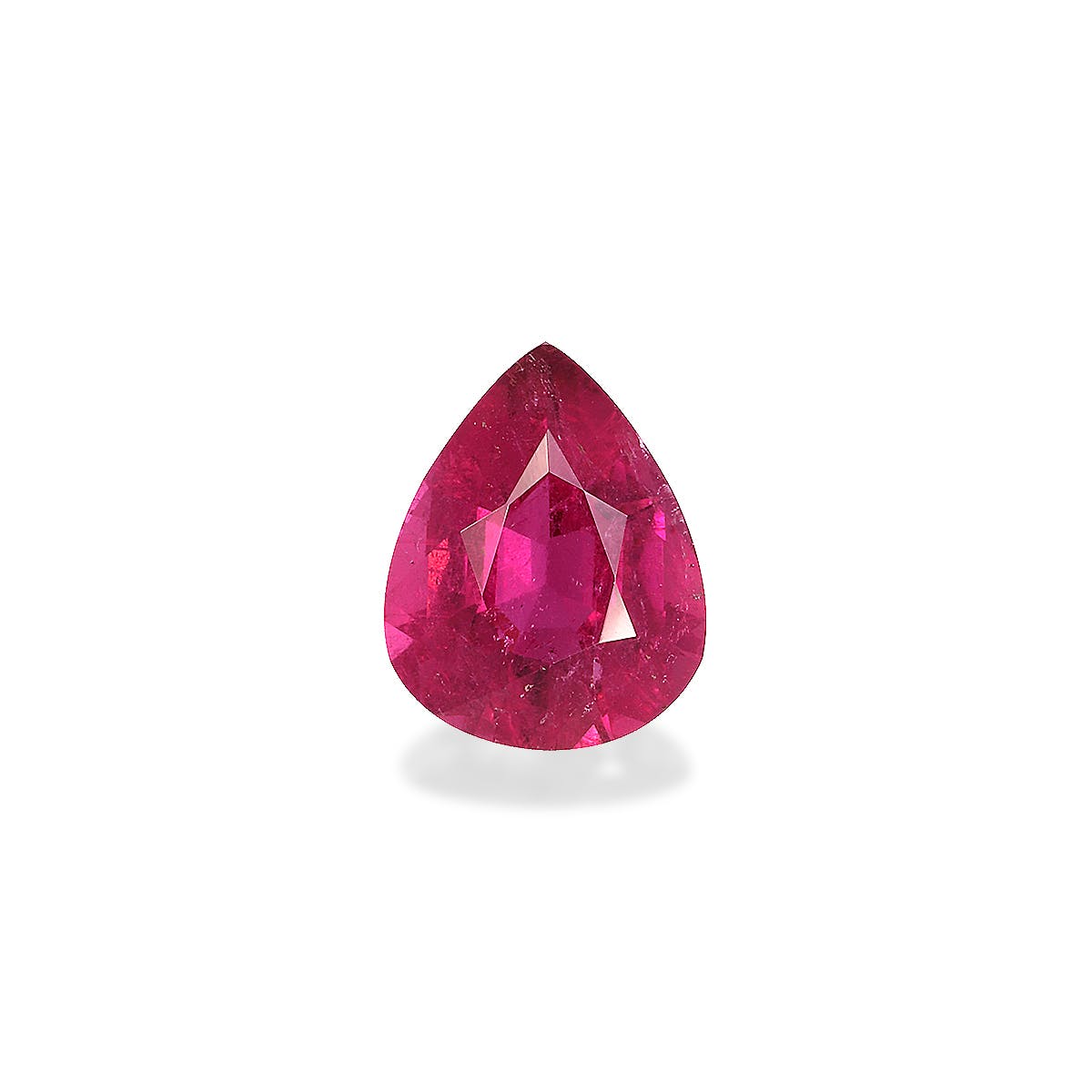 Rubellite Tourmaline Pear Fine Step Cut Pink