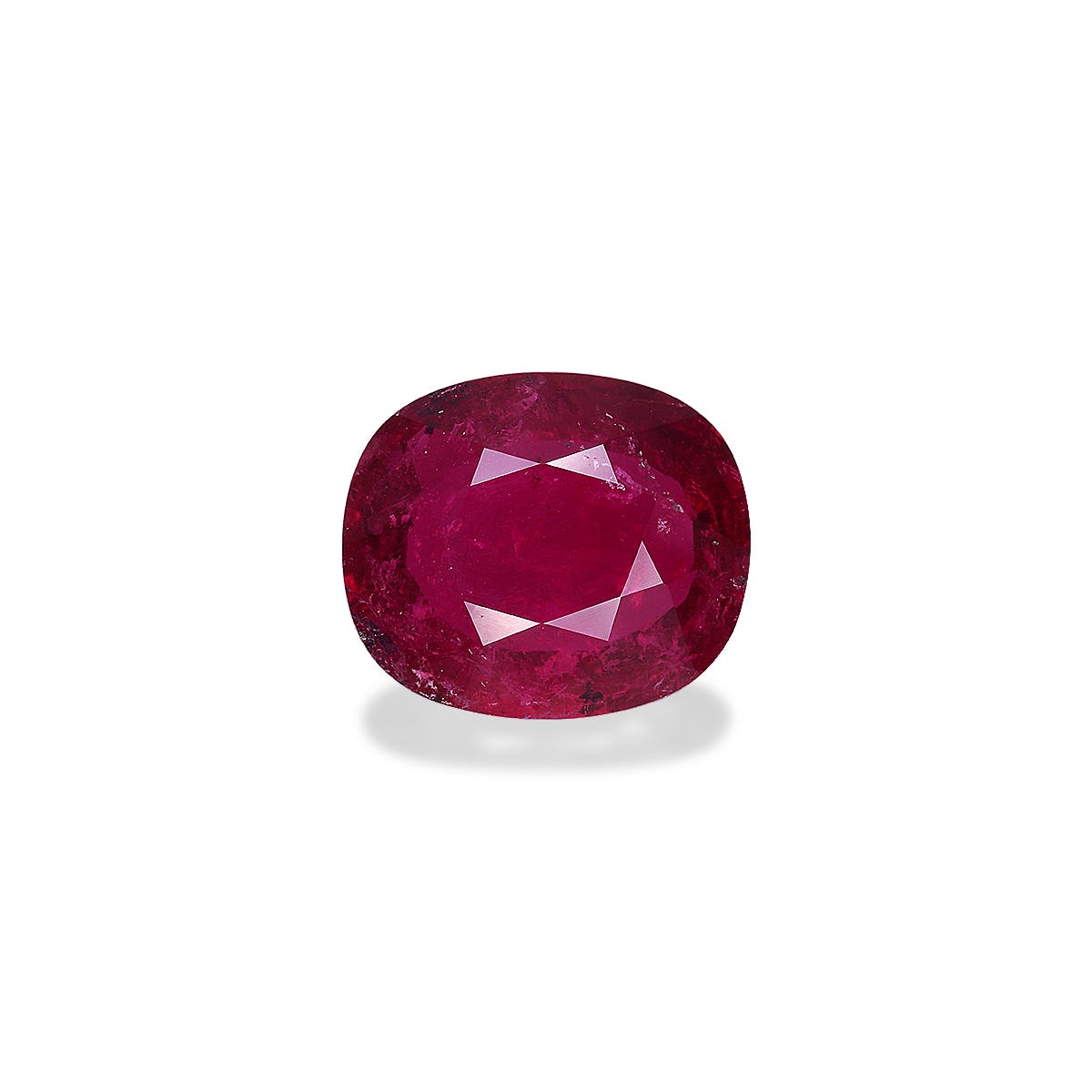 Rubellite Tourmaline Cushion Fine Step Cut Red