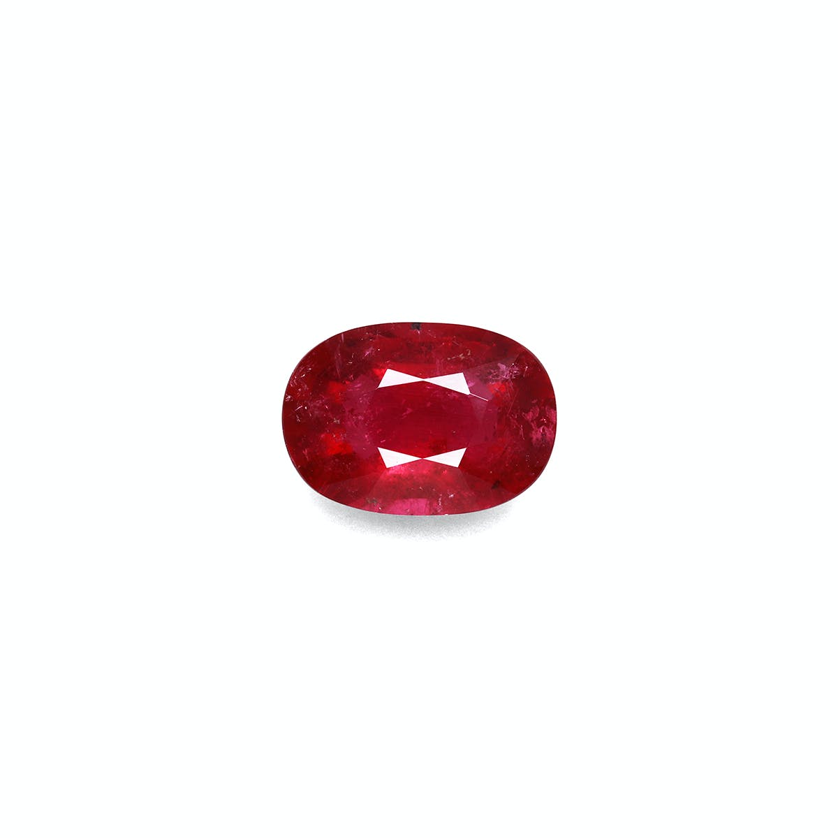 Rubellite Tourmaline Oval Fine Step Cut Red