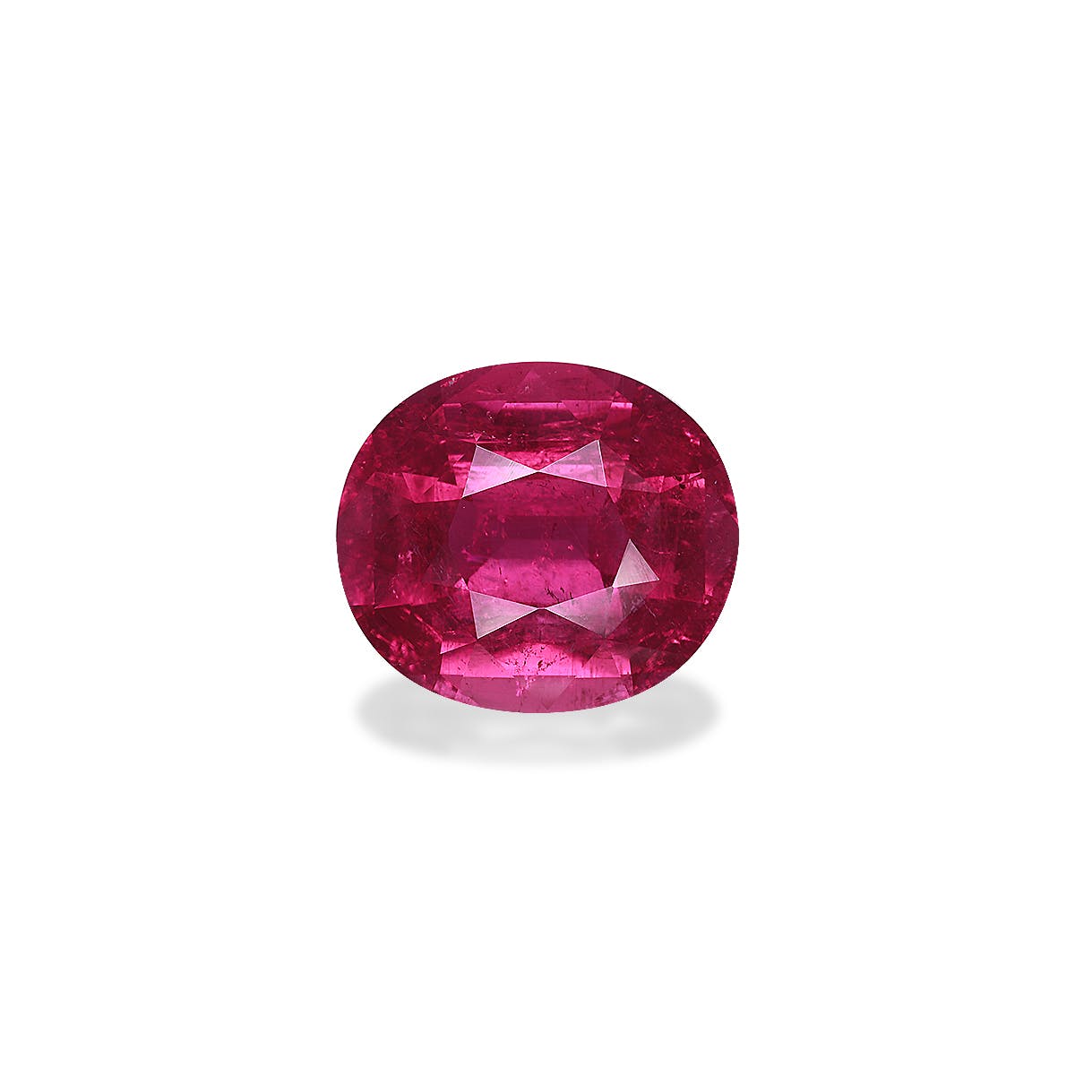 Rubellite Tourmaline Oval Fine Step Cut Rose Red