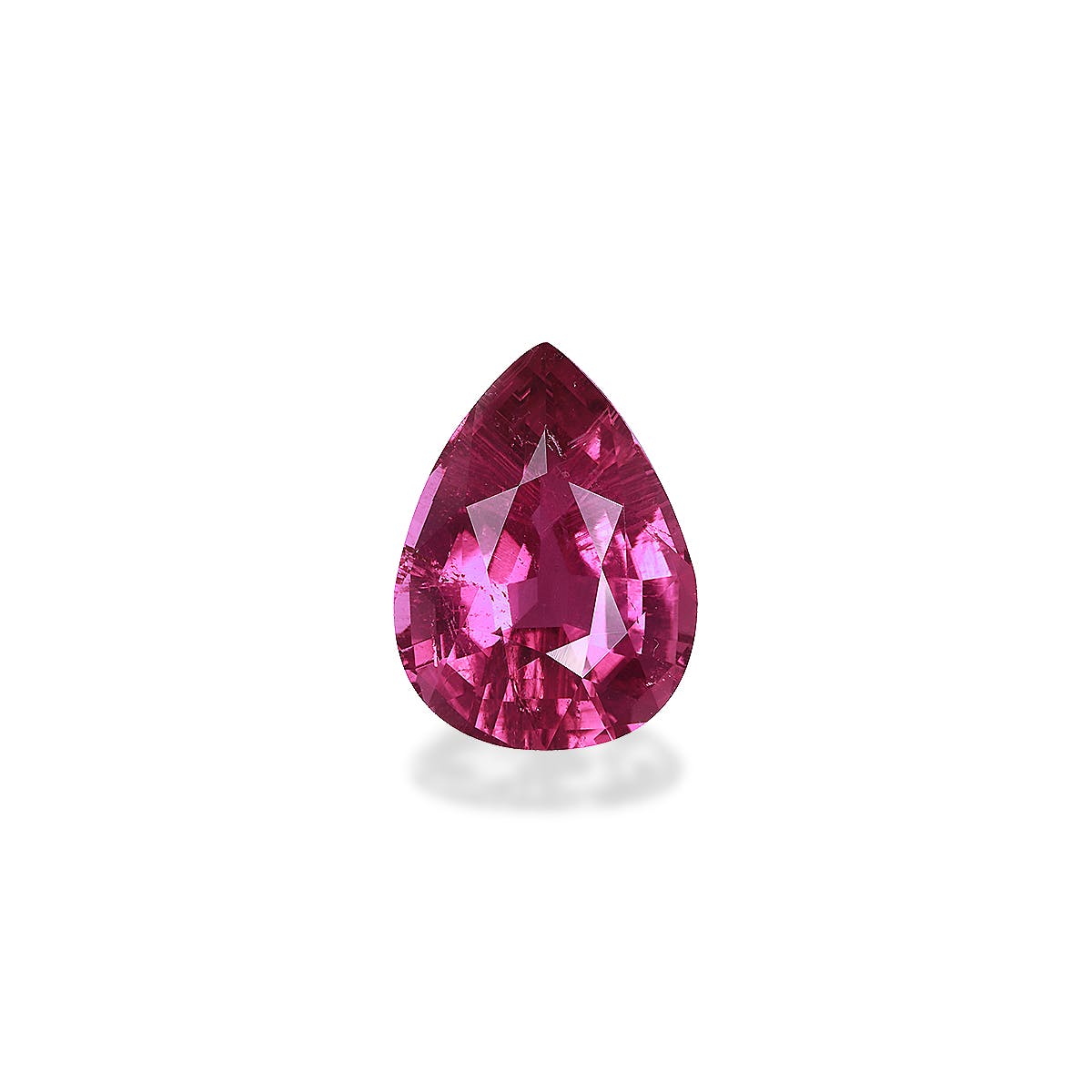 Rubellite Tourmaline Pear Fine Step Cut Pink