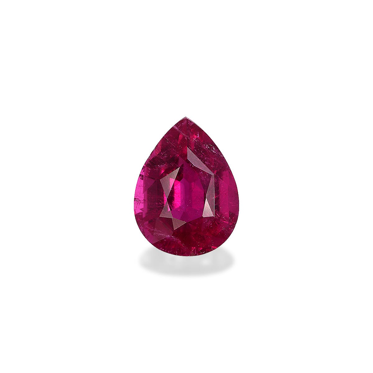 Rubellite Tourmaline Pear Fine Step Cut Rose Red