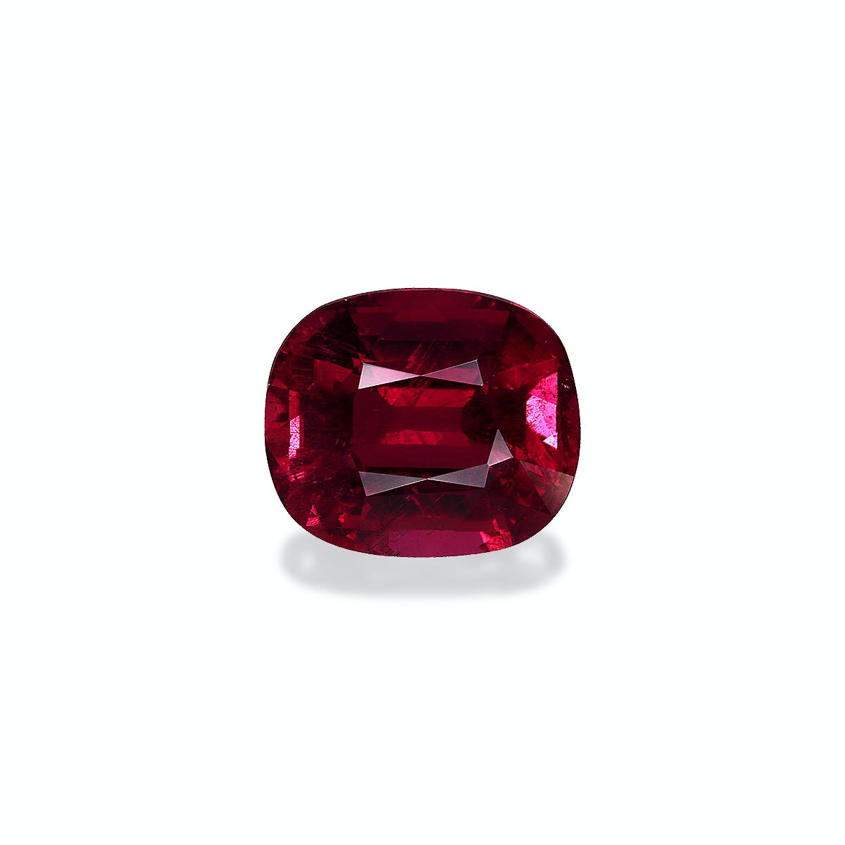 Rubellite Tourmaline Cushion Fine Step Cut Cherry Red