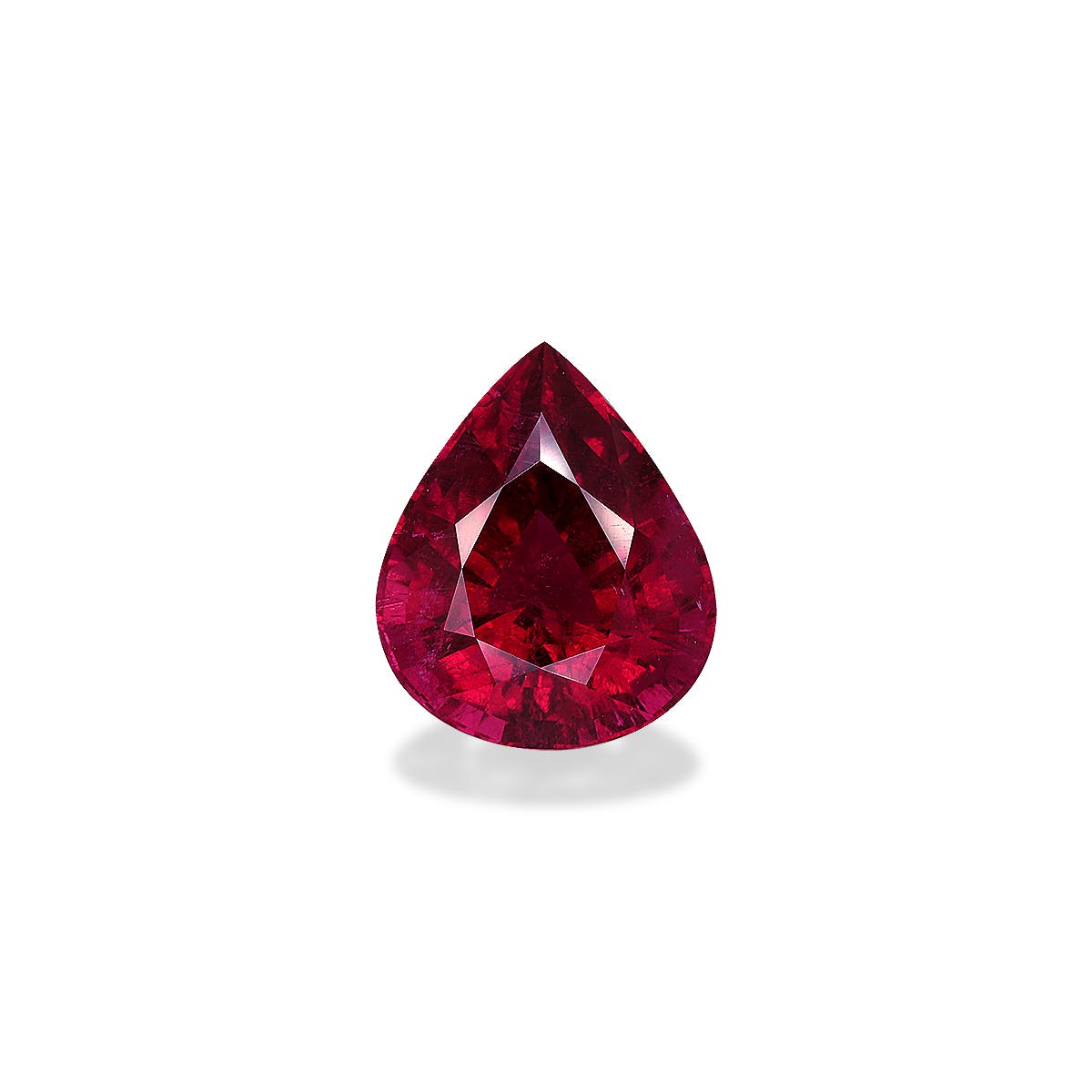 Rubellite Tourmaline Pear Fine Step Cut Red