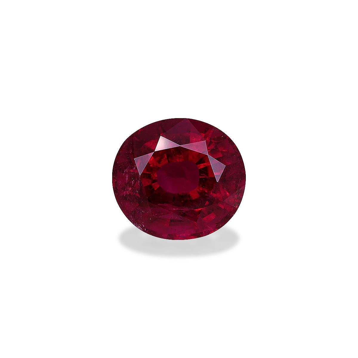 Rubellite Tourmaline Oval Fine Step Cut Red