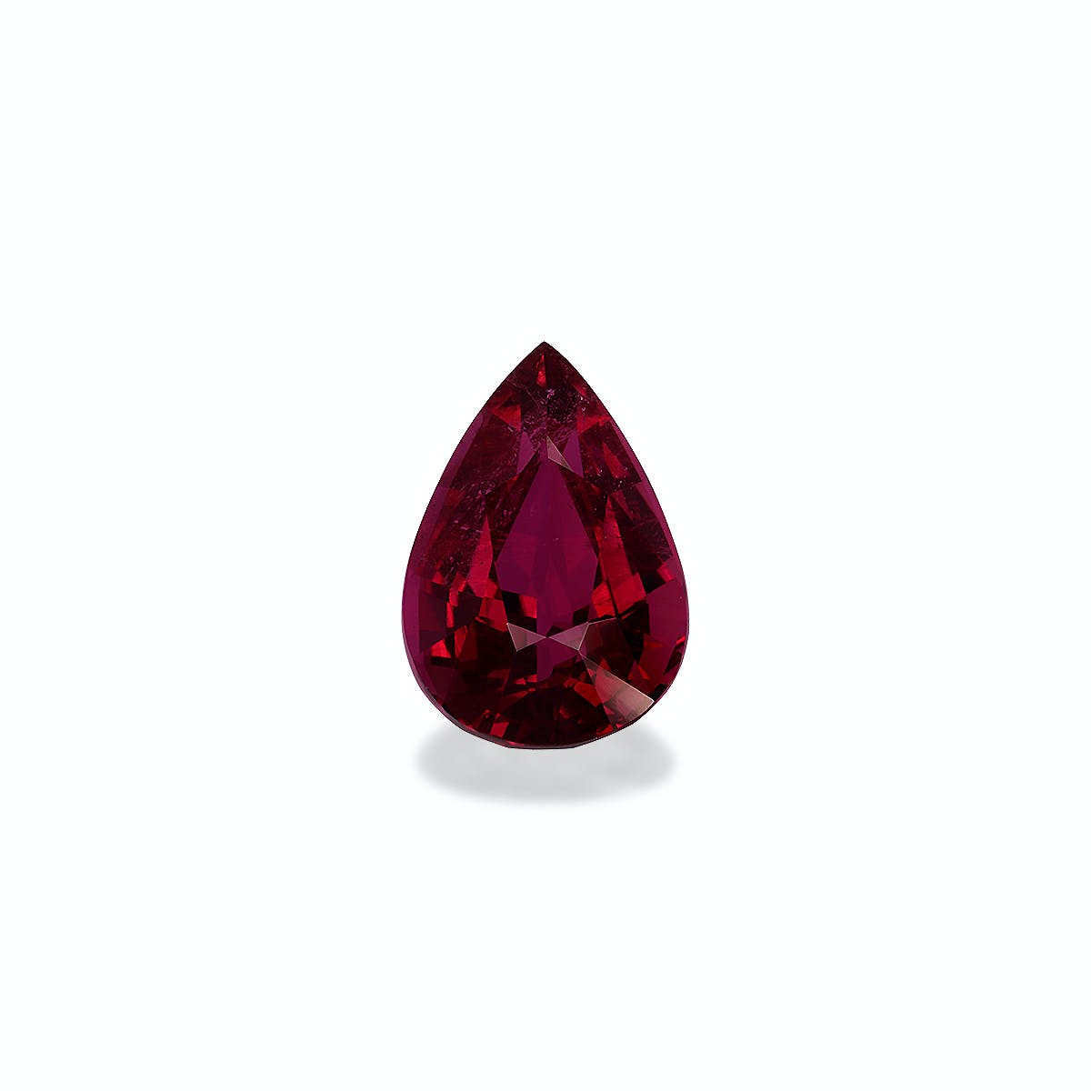 Rubellite Tourmaline Pear Fine Step Cut Red