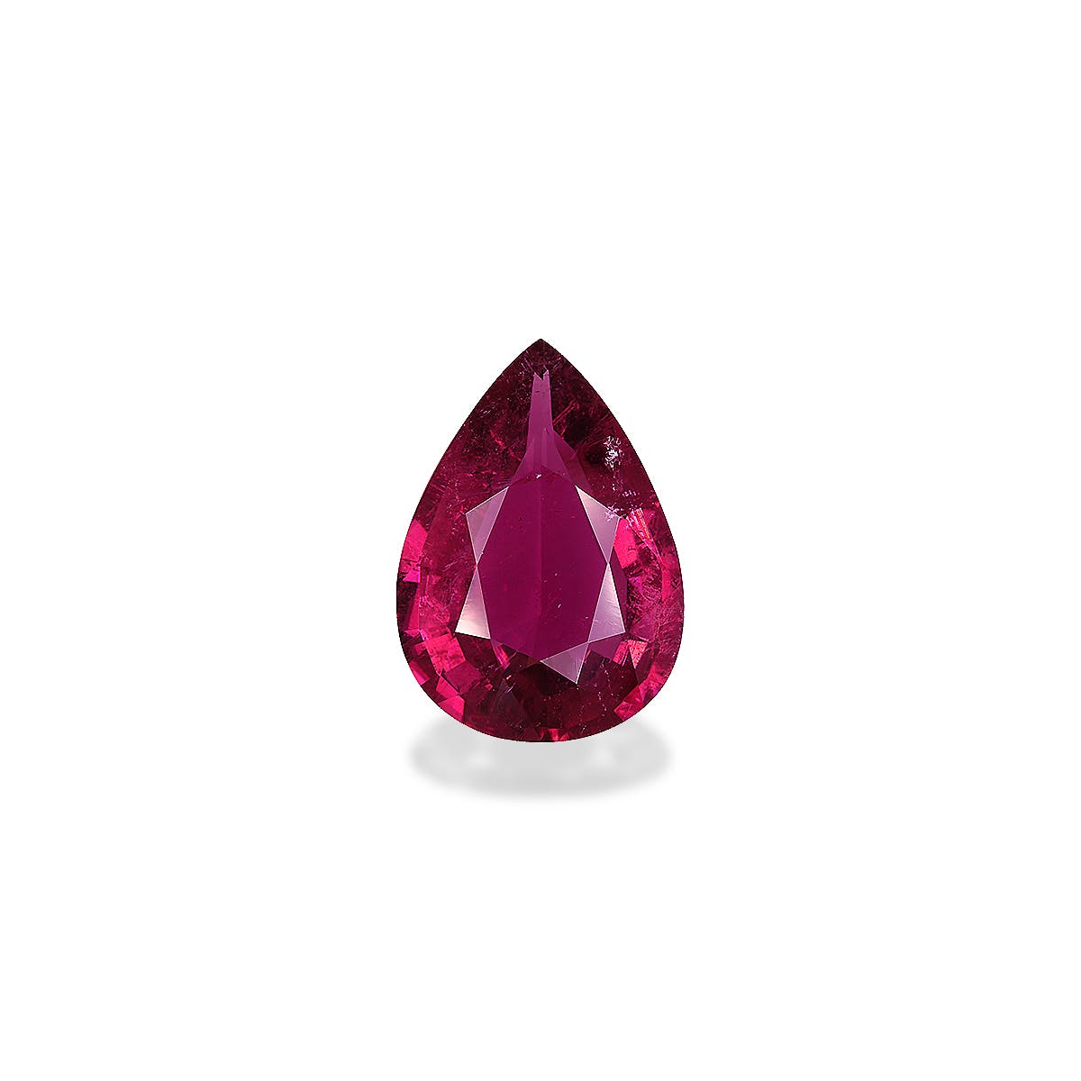 Rubellite Tourmaline Pear Fine Step Cut Red