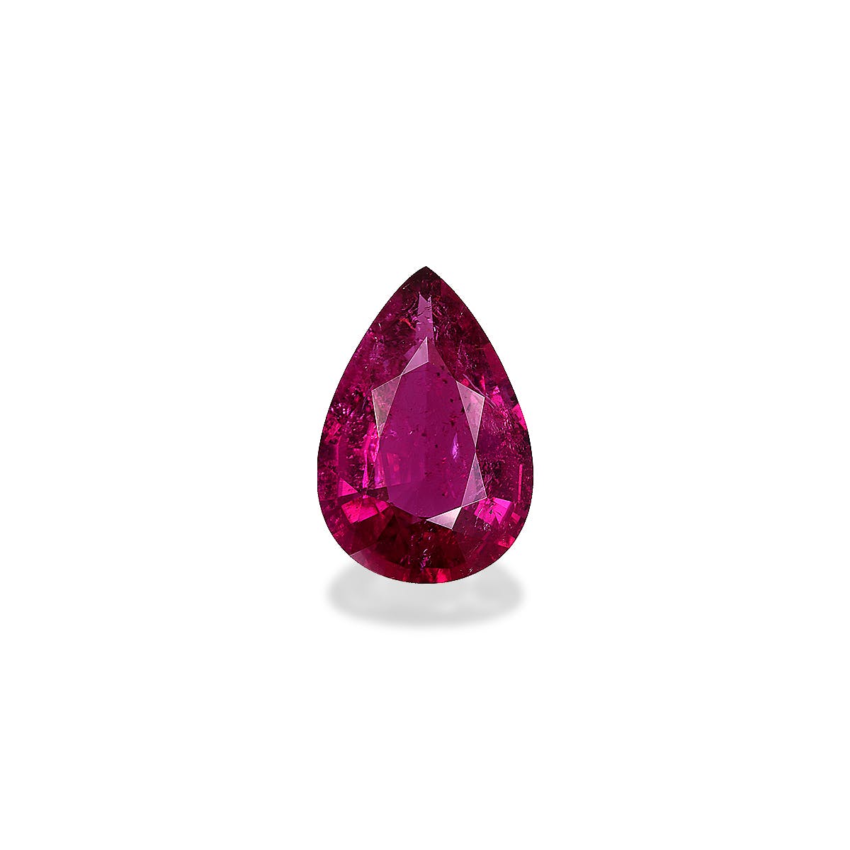 Rubellite Tourmaline Pear Fine Step Cut Fuscia Pink