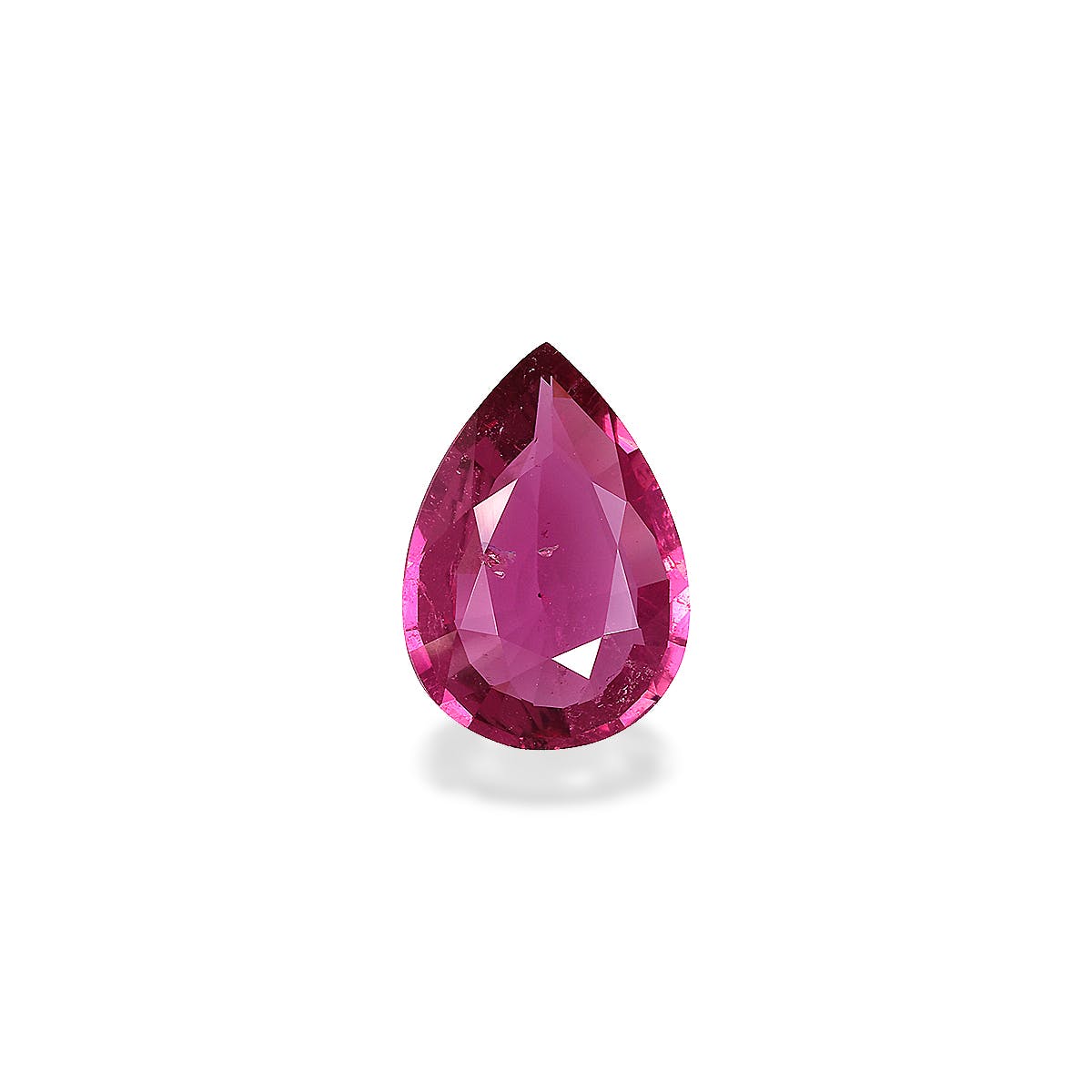 Rubellite Tourmaline Pear Fine Step Cut Fuscia Pink