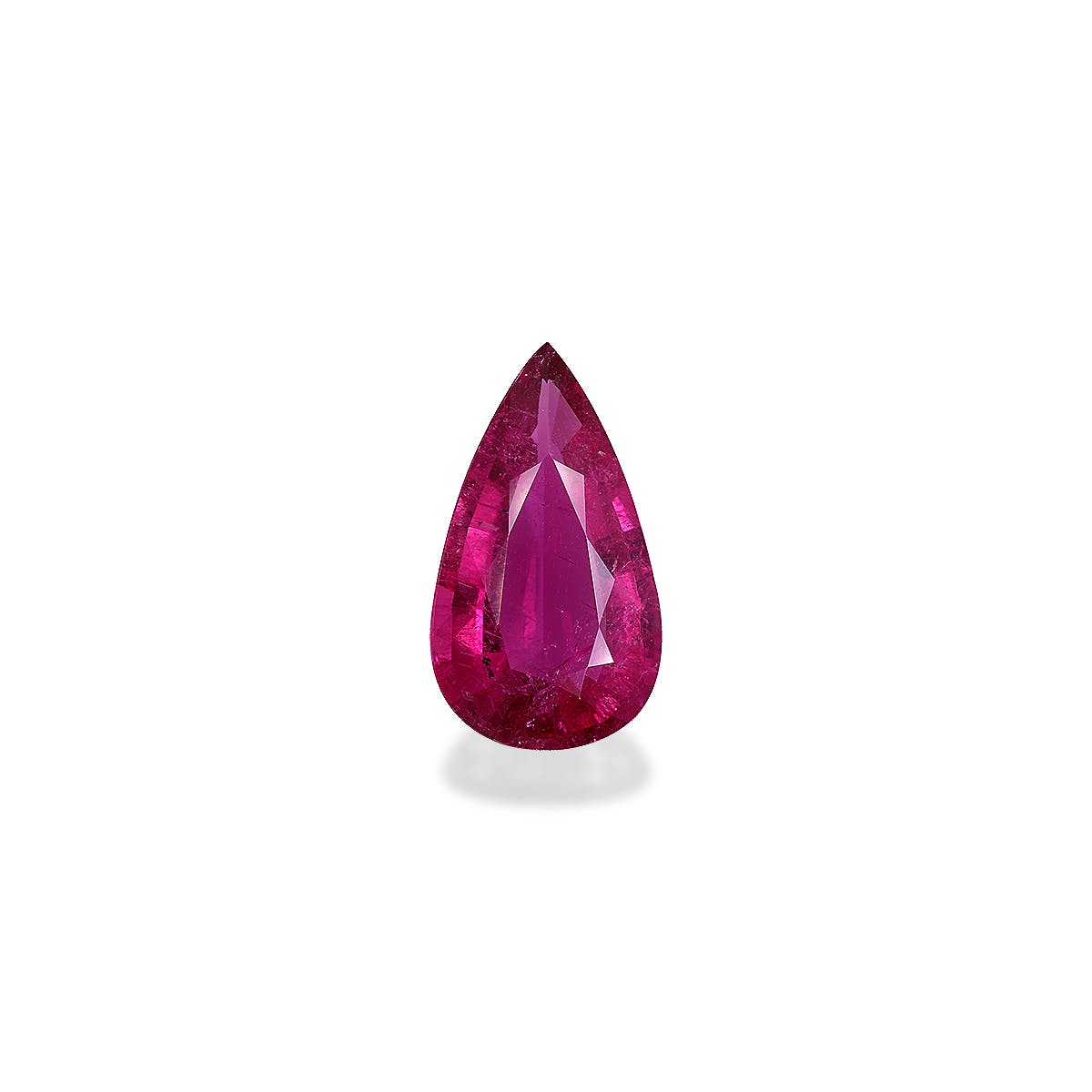 Rubellite Tourmaline Pear Fine Step Cut Fuscia Pink