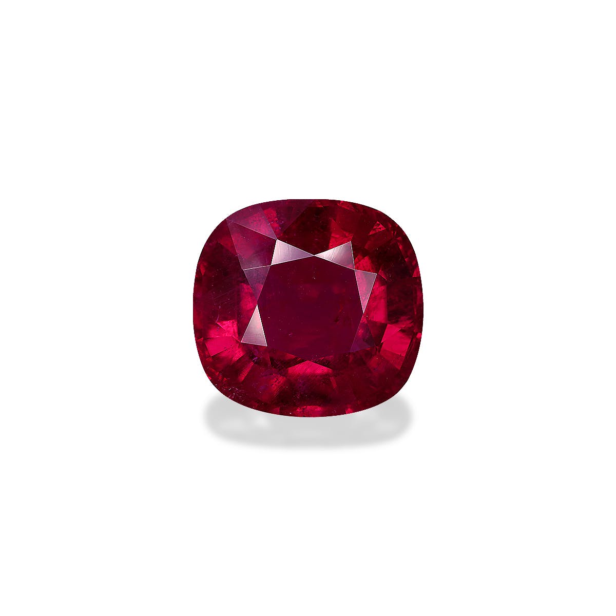 Rubellite Tourmaline Cushion Fine Step Cut Rose Red