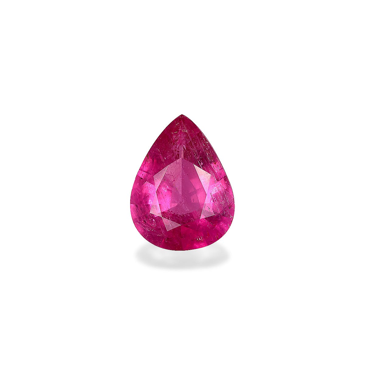 Rubellite Tourmaline Pear Fine Step Cut Pink