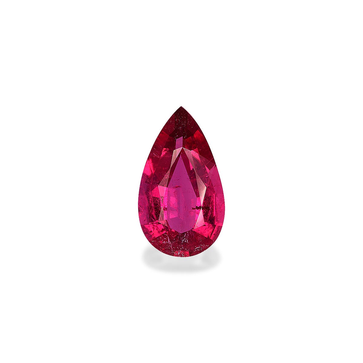 Rubellite Tourmaline Pear Fine Step Cut Pink