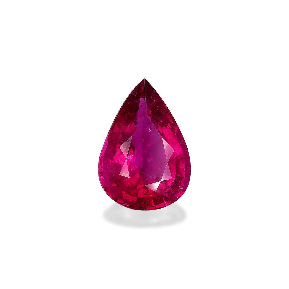 Rubellite Tourmaline Pear Fine Step Cut Pink