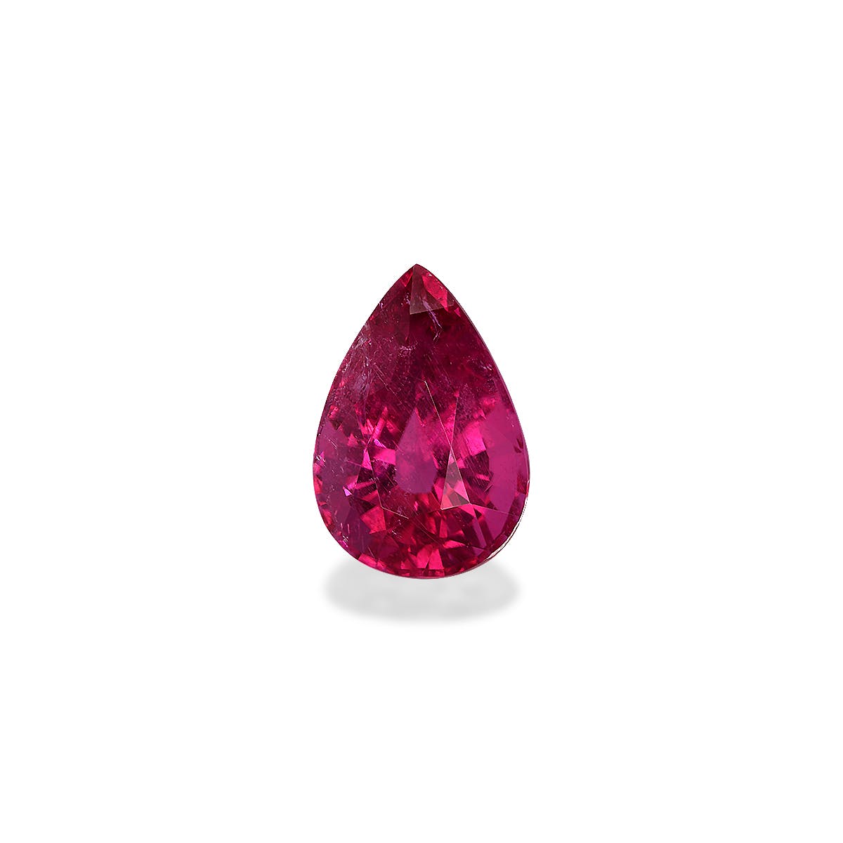 Rubellite Tourmaline Pear Fine Step Cut Pink