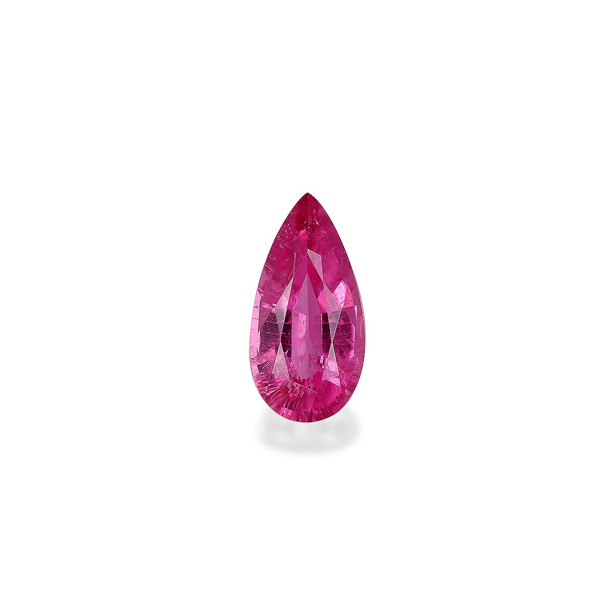 Rubellite Tourmaline Pear Fine Step Cut Fuscia Pink