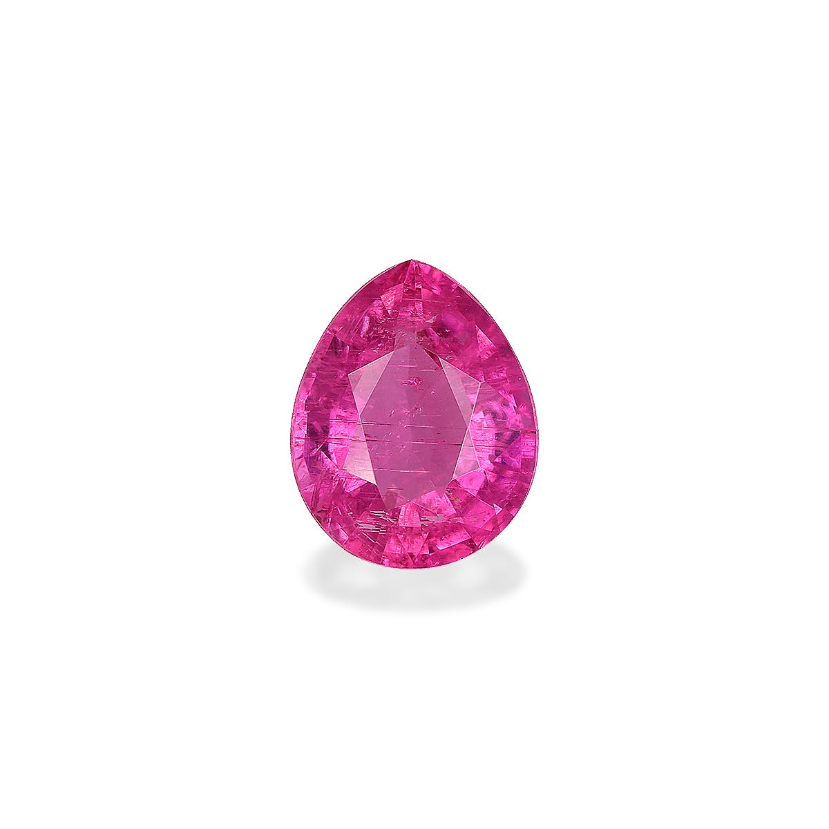 Rubellite Tourmaline Pear Fine Step Cut Fuscia Pink