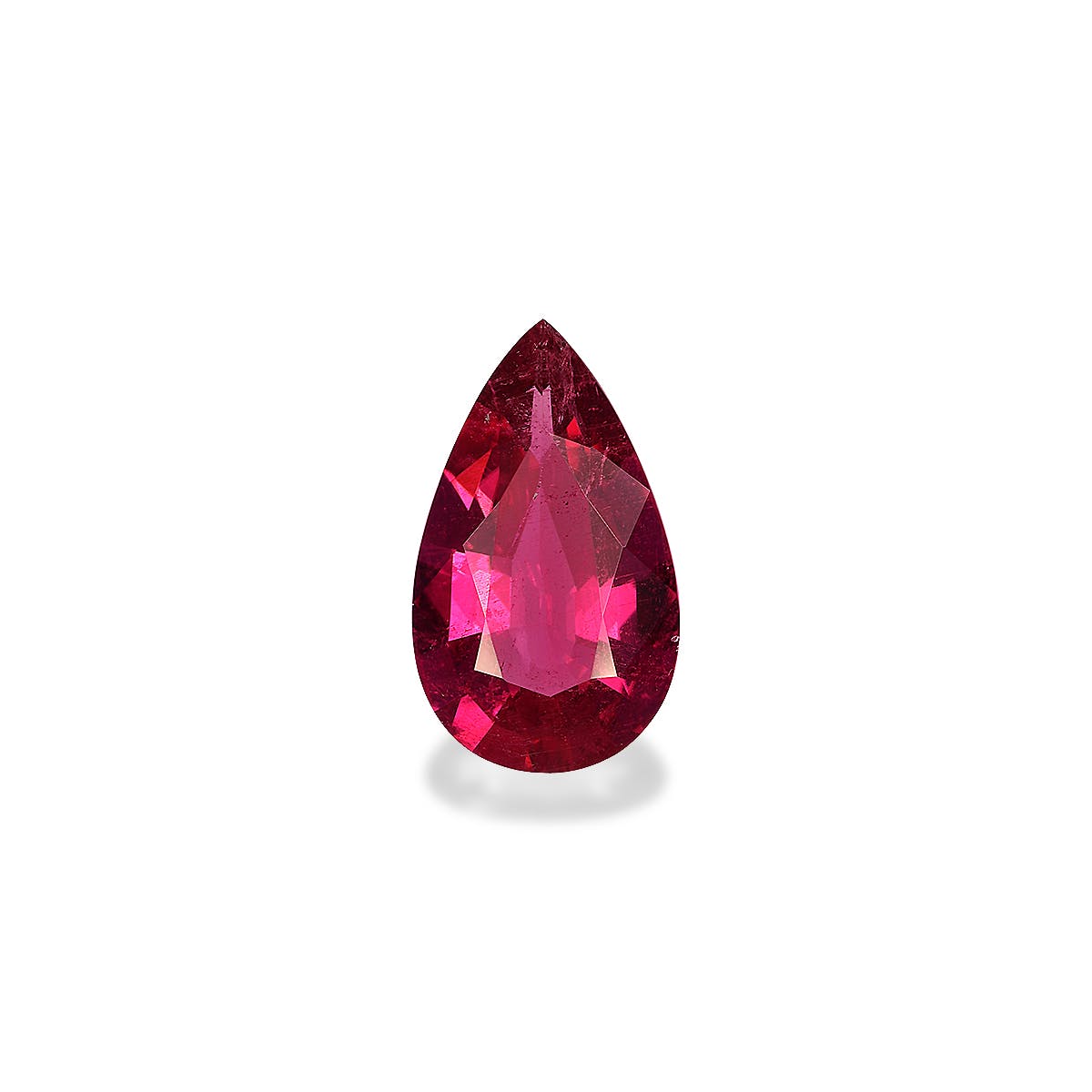 Rubellite Tourmaline Pear Fine Step Cut Pink