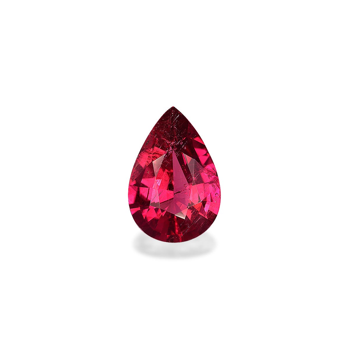 Rubellite Tourmaline Pear Fine Step Cut Pink