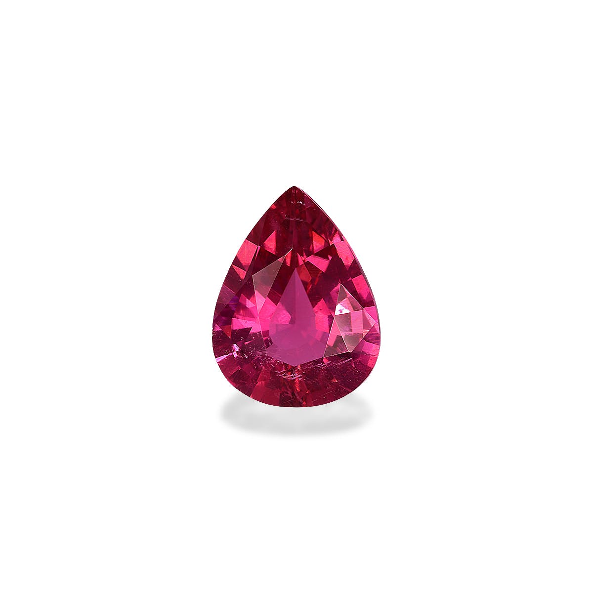 Rubellite Tourmaline Pear Fine Step Cut Pink